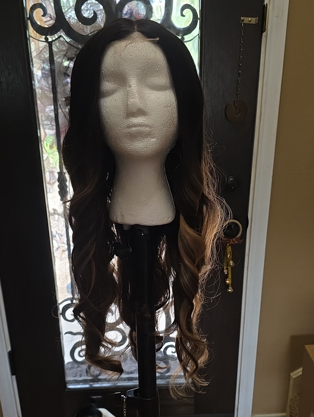 Long Synthetic Lace Front Wavy Ombre Wig